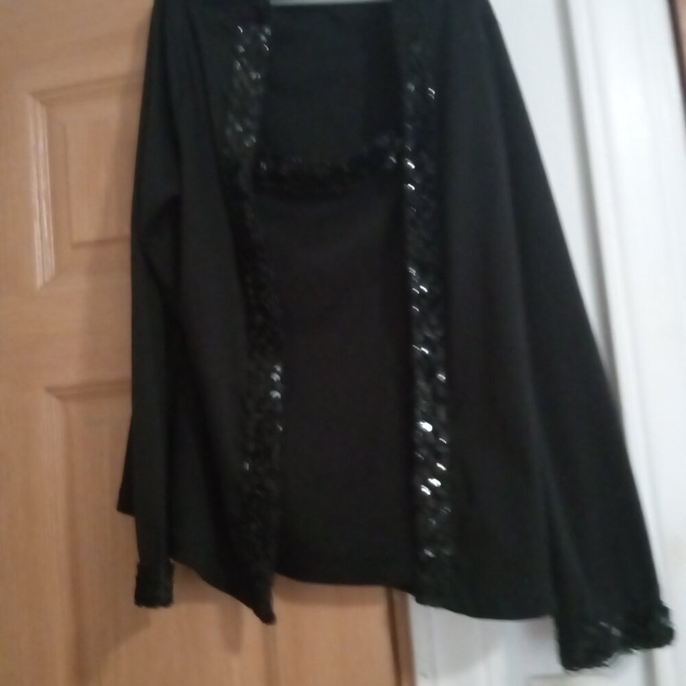 Black sequin cardigan